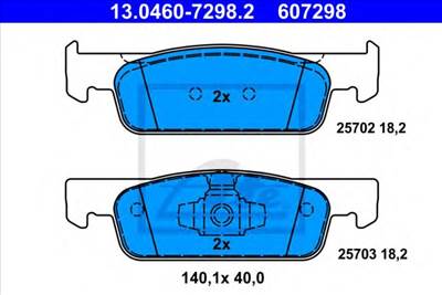 ATE 13.0460-7298.2 - fékbetét DACIA RENAULT SMART