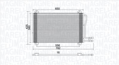 MAGNETI MARELLI 350203913000 - klíma kondenzátor MERCEDES-BENZ