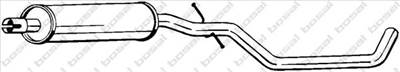 BOSAL 281-641 - középső kipufogó dob AUDI SEAT VW