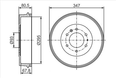 BOSCH 0 986 477 280 - fékdob FORD FORD ASIA / OZEANIA FORD AUSTRALIA FORD USA MAZDA