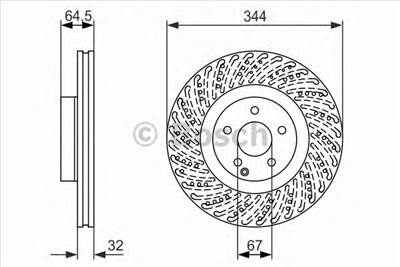 BOSCH 0 986 479 764 - féktárcsa MERCEDES-BENZ