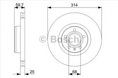 BOSCH 0 986 479 C70 - féktárcsa AUDI