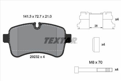 Fékbetét készlet TEXTAR 2923201 for IVECO