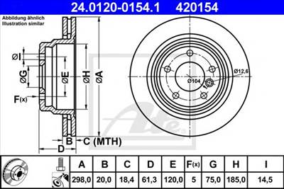 ATE 24.0120-0154.1 - féktárcsa BMW