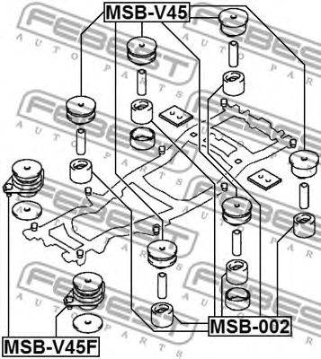FEBEST MSB-V45 - csapágy, tengelytest MITSUBISHI MITSUBISHI (BJC)