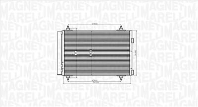 MAGNETI MARELLI 350203916000 - klíma kondenzátor CITROËN PEUGEOT