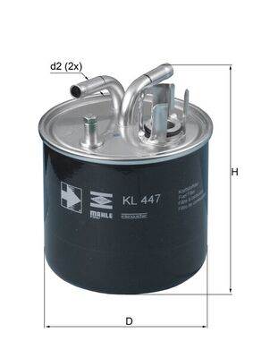 MAHLE KL 447 - Üzemanyagszűrő AUDI