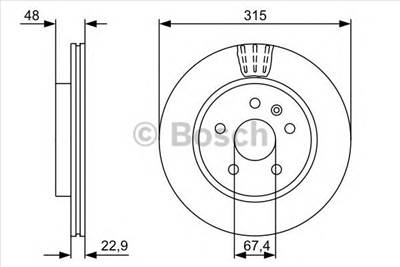 BOSCH 0 986 479 C71 - féktárcsa CADILLAC CHEVROLET OPEL SAAB VAUXHALL