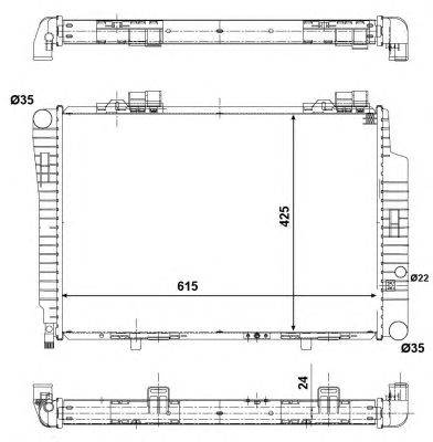 NRF 51284 - Vízhűtő (Hűtőradiátor) MERCEDES-BENZ