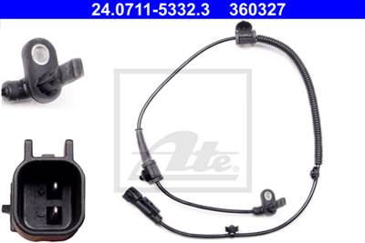 ATE 24.0711-5332.3 - kerékfordulatszám érzékelő OPEL SAAB VAUXHALL