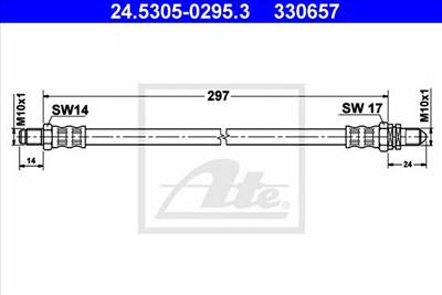 ATE 24.5305-0295.3 - fékcső FORD