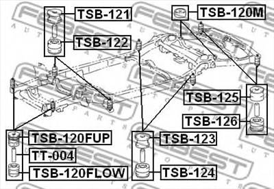 FEBEST TSB-121 - csapágy, tengelytest LEXUS TOYOTA TOYOTA (FAW)