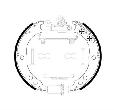 BOSCH 0 204 113 821 - kézifék fékpofakészlet CITROËN FIAT PEUGEOT