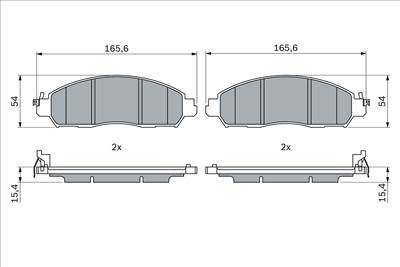 BOSCH 0 986 424 973 - fékbetétkészlet, tárcsafék NISSAN