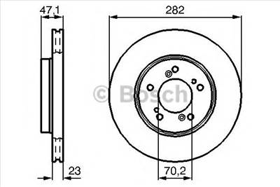 BOSCH 0 986 478 667 - féktárcsa HONDA