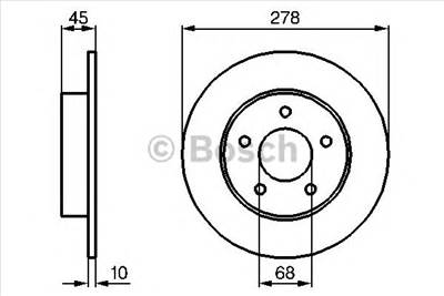 BOSCH 0 986 479 B64 - féktárcsa NISSAN