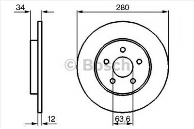 BOSCH 0 986 479 B65 - féktárcsa FORD FORD (CHANGAN) JAGUAR