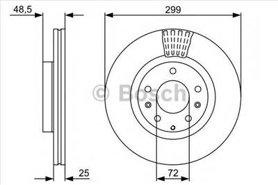 BOSCH 0 986 479 C74 - féktárcsa MAZDA MAZDA (FAW)