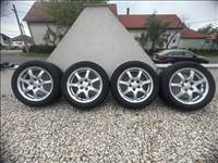  5x114.3 lyukosztású 16" használt alufelni, rajta 205/55 használt Hankook nyári gumi