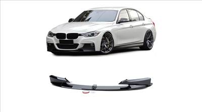BMW F30 M-packet Performance stílusú lakkozott fekete utángyártott műanyag koptató lippe