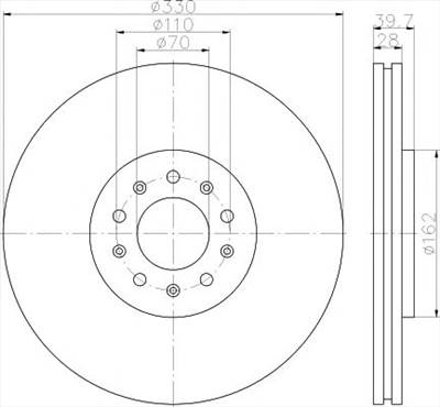 TEXTAR 92220903 - féktárcsa ALFA ROMEO JEEP