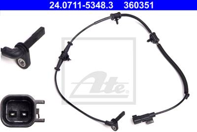 ATE 24.0711-5348.3 - kerékfordulatszám érzékelő CHEVROLET OPEL VAUXHALL