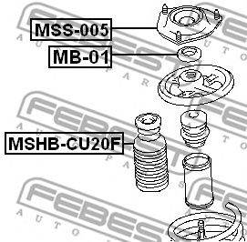 FEBEST MSHB-CU20F - Védősapka/gumiharang, lengéscsillapító CITROËN MITSUBISHI MITSUBISHI (GAC) PEUGE