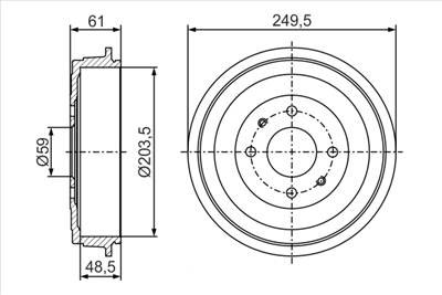 BOSCH 0 986 477 286 - fékdob FIAT LANCIA