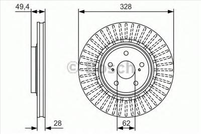 BOSCH 0 986 479 T00 - féktárcsa LEXUS TOYOTA