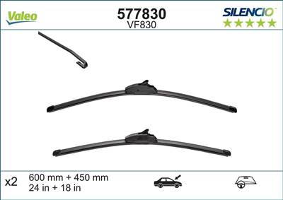 mazda cx-5 2011-2016 - ablaktörlő lapát 2db (vm830) ut./vez.o     silencio x-trm