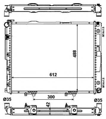 NRF 53786 - Vízhűtő (Hűtőradiátor) MERCEDES-BENZ