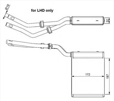 NRF 54303 - Hőcserélő, belső tér fűtés FORD MAZDA VOLVO