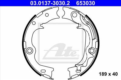 ATE 03.0137-3030.2 - kézifék fékpofakészlet HYUNDAI KIA