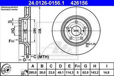 ATE 24.0126-0156.1 - féktárcsa TOYOTA