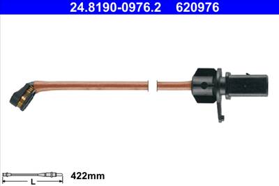 ATE 24.8190-0976.2 - figyelmezető kontaktus, fékbetétkopás AUDI VW