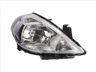 Nissan Tiida 2007.09.01-2011.04.01 utángyártott új jobb első fényszóró H4 króm h.  (bel.áll.) DEPO 26010ee900
