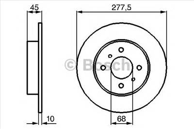 BOSCH 0 986 479 105 - féktárcsa NISSAN
