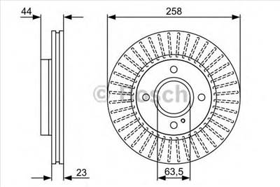 BOSCH 0 986 479 566 - féktárcsa AUDI FORD FORD AUSTRALIA
