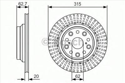 BOSCH 0 986 479 T06 - féktárcsa LEXUS