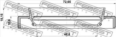 FEBEST 95HBY-50731118L - Féltengely szimmering INFINITI INFINITI (Dongfeng) NISSAN NISSAN (ZHENGZHOU