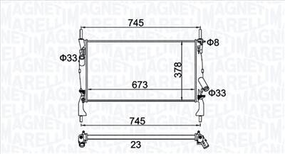 MAGNETI MARELLI 350213173900 - Vízhűtő (Hűtőradiátor) FORD