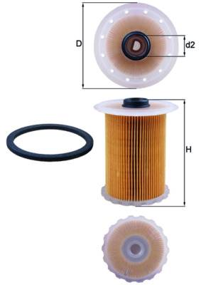 MAHLE KX 183D - Üzemanyagszűrő NISSAN OPEL RENAULT VAUXHALL