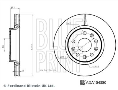 BLUE PRINT ADA104380 - féktárcsa JEEP