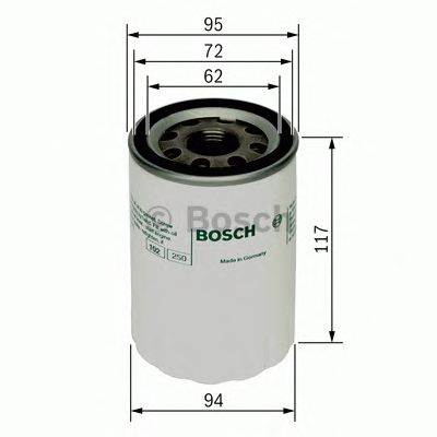 BOSCH 0 451 103 366 - olajszűrő HYUNDAI JAC KIA MITSUBISHI