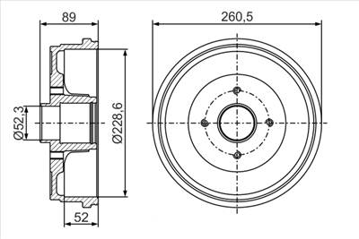 BOSCH 0 986 477 288 - fékdob DACIA LADA RENAULT
