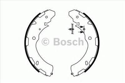 BOSCH 0 986 487 758 - fékpofakészlet MITSUBISHI