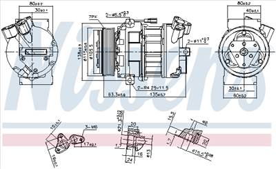 NISSENS 890656 - klíma kompresszor NISSAN OPEL RENAULT VAUXHALL