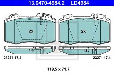 ATE 13.0470-4984.2 - fékbetét MERCEDES-BENZ