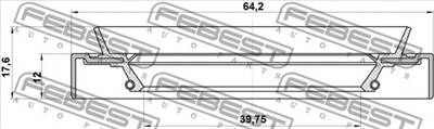 FEBEST 95HDS-41641218C - Féltengely szimmering FORD FORD ASIA / OZEANIA FORD AUSTRALIA FORD USA MAZD
