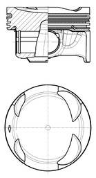 KOLBENSCHMIDT 41108600 - dugattyú AUDI SEAT SKODA VW